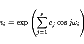 \begin{displaymath}
E = \sum_{i=1}^n {\left( \log s_i P(\omega_i) - \log x_i \right)^2}
\end{displaymath}