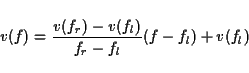 \begin{displaymath}\bar{v}(f) = \frac{\mathrm d \bar{V}}{\mathrm d f}
\end{displaymath}